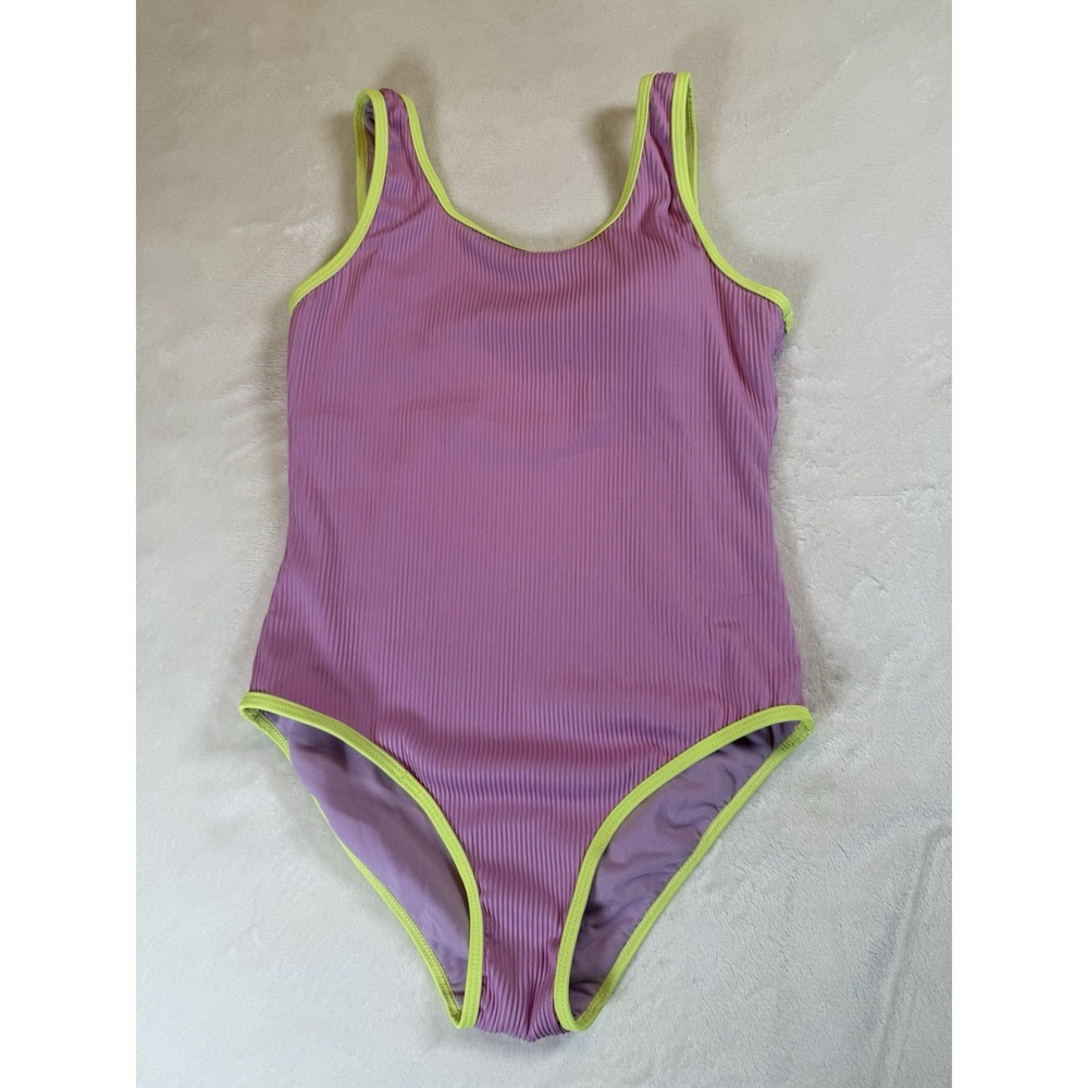 Snapper Rock Girls 14 Vacay Pop Recycled Swimsuit Lilac UPF 50+ NWT